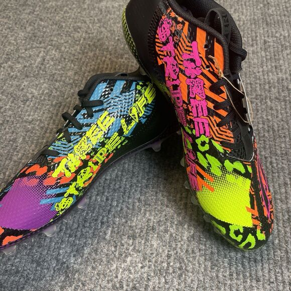 Adidas Adizero Spark 12.0 Men Size 12 Mismatch Football Cleats Neon GV9087 NEW main image 9